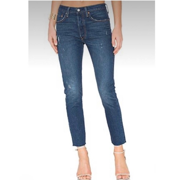 Levi’s 501 S Song For Forever Button Fly Skinny Distressed Original Fit - Picture 2 of 9